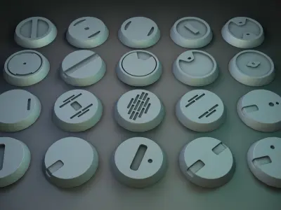 robotic hardsurface parts Free 3D model