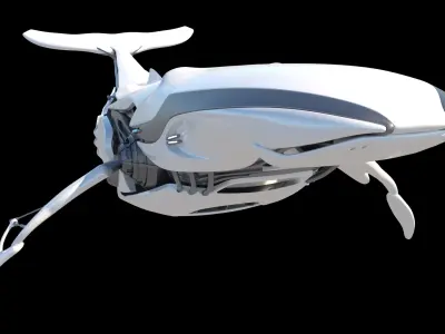 Sci-Fi Whale 3D model
