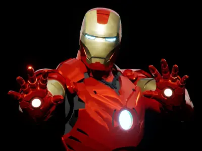 Iron Man Mark 3 Low-poly 3D model