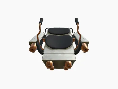 Jetpack G01 White Copper - SciFi Character Design Low-poly 3D model