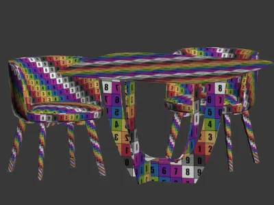 Dining Set 75 3D model