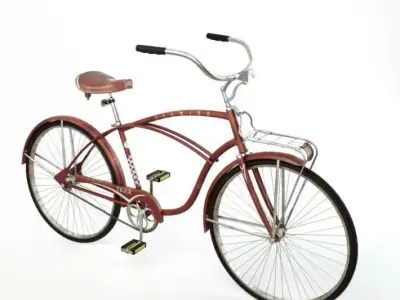 Old Brown Bicycle 3D model