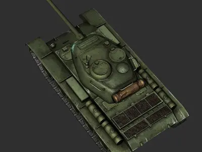 Tank T-44 Low-poly 3D model