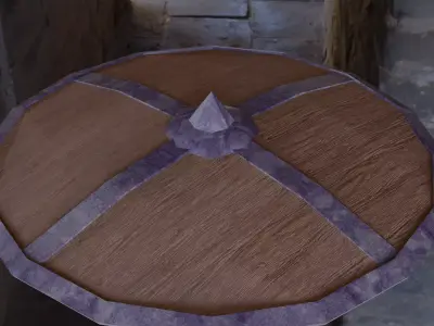 medieval shield lowpoly gameready pbr Low-poly 3D model