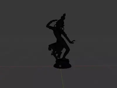Antique Nepali Parvati Statue 3D print model