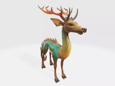 Fantasy deer 3D model