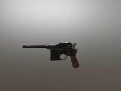 Mauser s96 pistol 3D model Low-poly 3D model