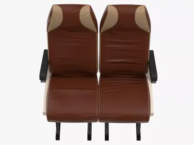 Vintage Bus Rider Seats 3D model
