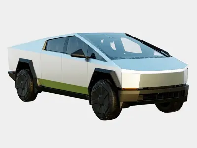 Tesla Cybertruck 2024 Production Version Free low-poly 3D model