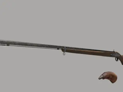 Thaipradit-musket Low-poly 3D model
