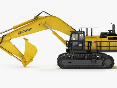Crawler Excavator Mining Generic 3D model