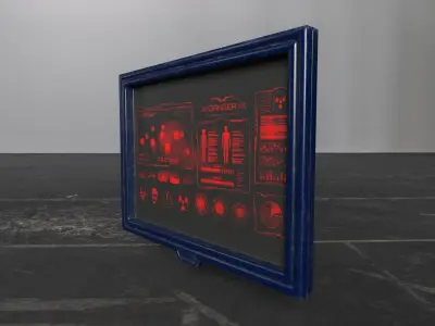 Sci Fi Monitor Low-poly 3D model