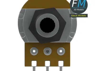 Double potentiometer 3D model