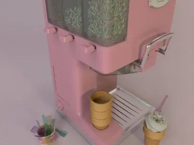 3D Ice cream machine 3D model