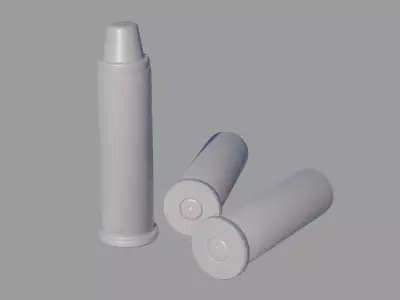 Medium-poly model of a 148 Grain 357 Magnum cartridge Free 3D model