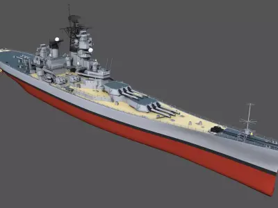 USS Missouri Free 3D model