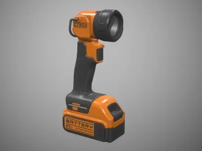 Flashlight Low-poly 3D model 3