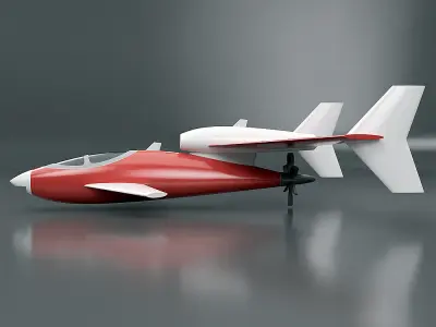 Sharky skywater jet 3d printable concept 3D print model