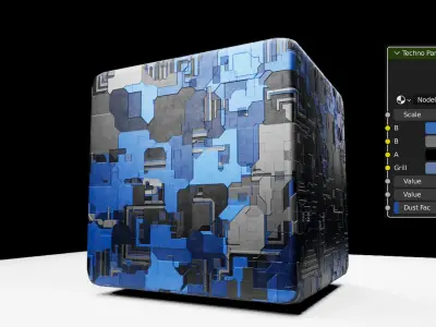 Techno Material For Blender 3D model