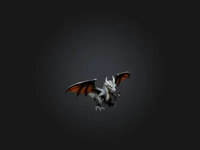 Realistic Dragon Model Low-poly 3D model