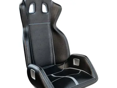 Car Sport Seat Low-poly 3D model