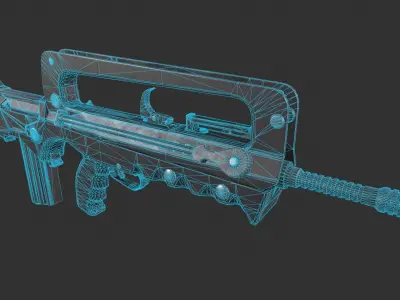 Famas F1 Low-poly 3D model