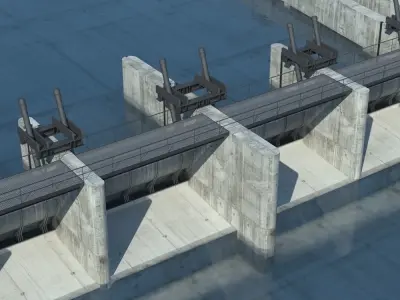 Dam 001 3D model