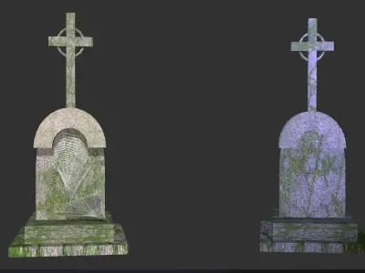 Abandoned Grave-01 Low-poly 3D model