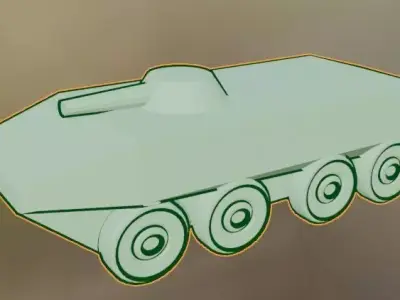 Tank3 Low-poly 3D model