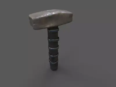 Low Polly hammer Free low-poly 3D model
