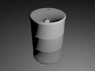 Barrel Explosive Free low-poly 3D model