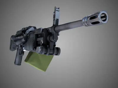 MG4 Machine Gun Hi-Res 3D model