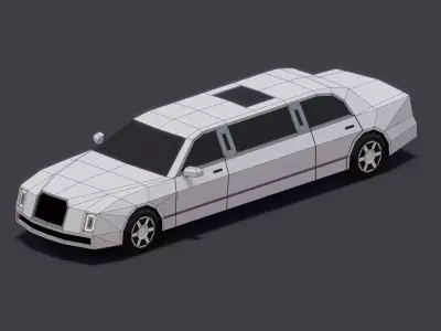 Limousine Low-poly 3D model