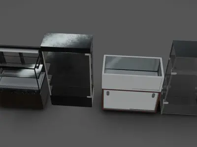 Display Cases 01 Low-poly 3D model