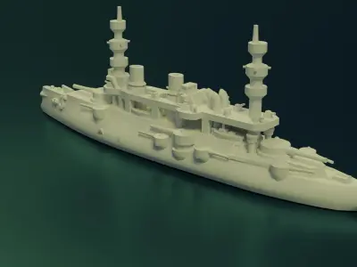 Battleship Charles Martel 3D print model