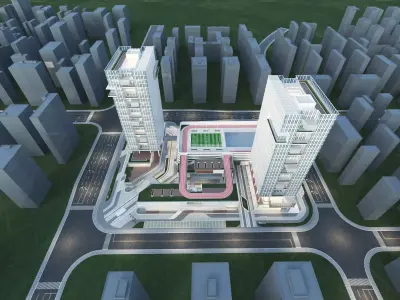 Commercial building 3D model 4