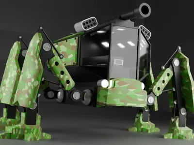 4 Leg Mech Free 3D model