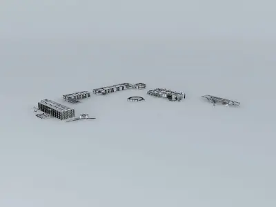 Haslett Village Square Redesign 2015 Free 3D model