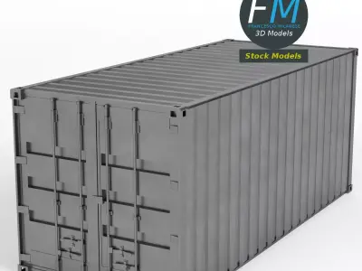 Closed shipping container 3D model