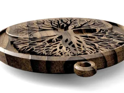 HM Life Tree Keychain 010 3D Printing Model  3D print model