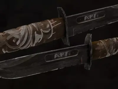 Combat Knife V1 Free 3D model