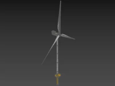 Wind Turbine Offshore MW Windmill 3D model