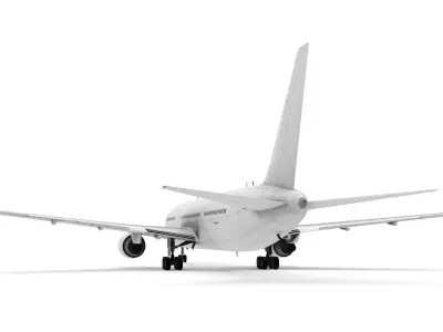 Boeing 767-300ER Low-poly 3D model