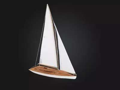 ailboat Serenity  Drift into Calm Horizons 3D model