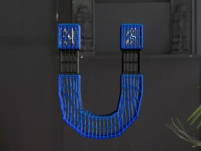 Stylized Magnet - Blue 3D model