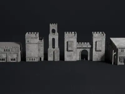 Medieval Building Pack Vol 01 Low-poly 3D model