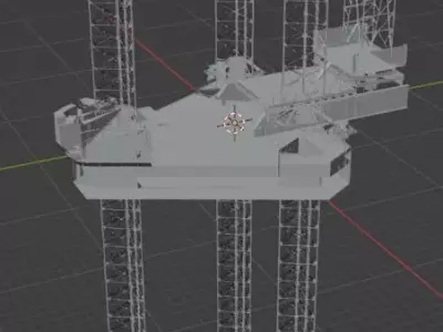Jack Up Rig 3D model