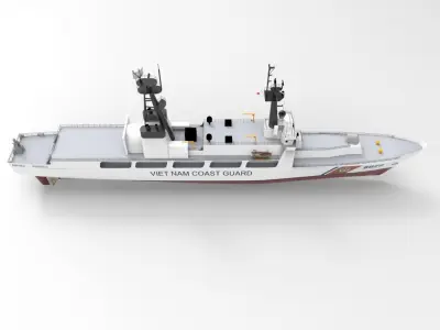 Coast guard ship 3D model