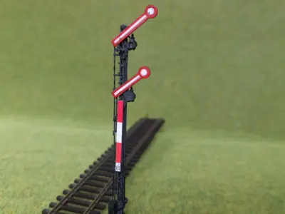 Railway Semaphore static restricted speed 1-87 resin 3D print model