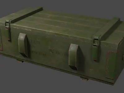 Soviet Military Box - PBR  Low-poly 3D model
